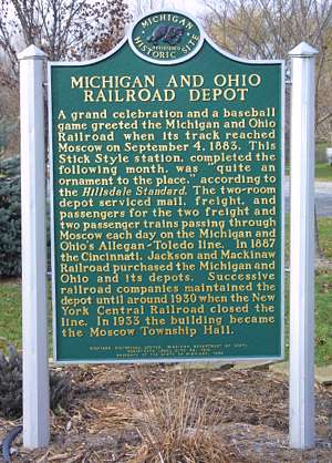 Moscow MI Historical Marker